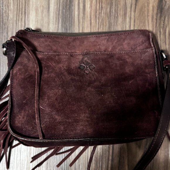 Patricia Nash Suede Leather Western Fringe Crossbody Festival Equestrian Cowgirl - Picture 5 of 17